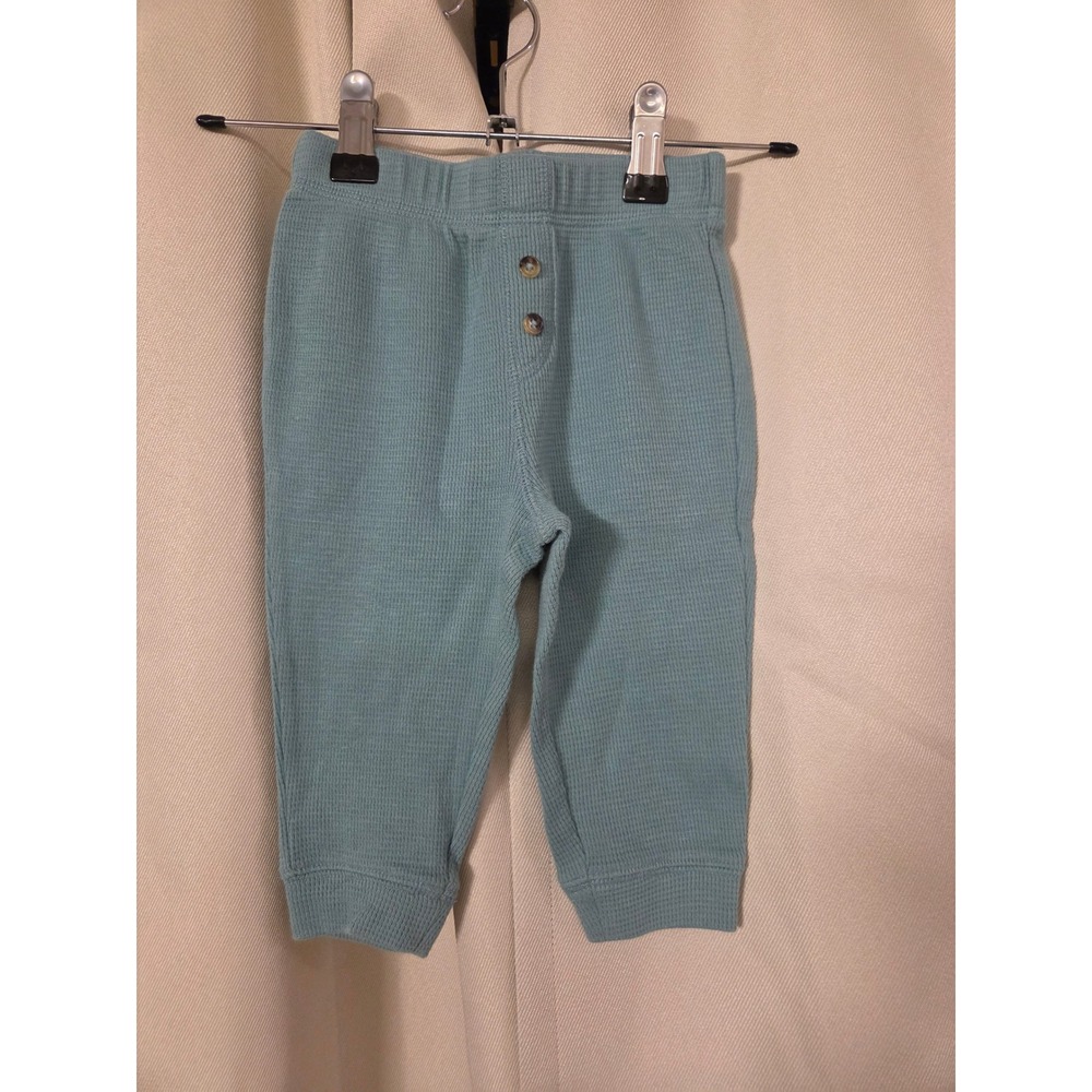Jumping Beans Baby Bean Waffle Knit Thermal Pants Blue Sage 12M